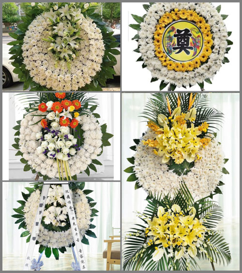 山东青岛即墨市蓝村镇挪城河南村花圈速递
